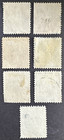 Us 1910-1911 Scott 375-380  382 Lot Of 7 Used Washington Perf 12 Stamps