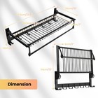 Foldable Towel Rack For Bathroom Wall Mounted Towel Holder Organizer Black