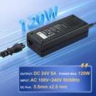 24v 5a 120w Ac dc Adapter Power Supply For Home Electronics With 5 5x2 1mm Plug