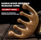 Wooden Scalp Massager - Handmade 100  Natural Green Sandalwood Wide Tooth Combs
