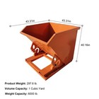 Self-dumping Hopper Orange     1 Cubic Yard  Heavy Duty Steel  Forklift Use