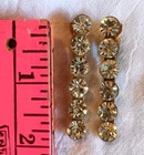 One Pair Vintage Rhinestone Hair Clips - Made In Japan - Beautiful   