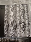Jolie Home  shower Curtain Set 13 Pcs Floral White   Charcoals 72  X 72  
