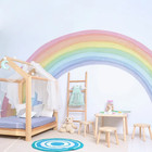 Large Rainbow Pastel Wall Stickers Mural Nursery Kids Room Wall Decals Baby Show