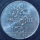 1987 France 100 Silver Francs Gen  Lafayette Us   French Revolutionary War Hero