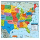 Wall Map Of The United States Usa Road Travel Maps City Name Us Poster 28 x40 