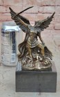 Church Hot Cast 100  Real Bronze Archangel Saint St Michael Figure Statue Deal