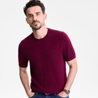Club Room Mens 100  Cashmere T-shirt Sweater Large L Short Sleeve Crew Neck Nwt