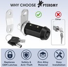 5 Pack Cabinet Lock With Keys  1-1 8   5 8  7 8  Heavy Duty Tubular Cam Lock