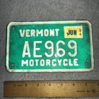1986 Vermont Motorcycle License Plate  ae969