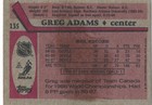 Greg Adams Autographed 1987 Topps Hockey Card  135 New Jersey Devils - Nhl