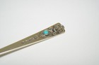 Vintage Harvey Era Navajo Trading Post Demitasse Sterling Spoon With Turquoise