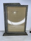 Swivel Silver Painted Etched Wood Frame Photo Vintage Antique Tabletop