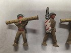 Lot Of 7 Vintage Barclay 3   Cast Metal Pod Foot Soldiers Lot A