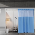 Hospital Curtain Icu Partition Net Polyester Blue Color 7 8ft Clinic Curtain Spa