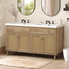60   Bathroom Vanity With Double Sink With 2 Tip-out Trays   Flip-out Drawers