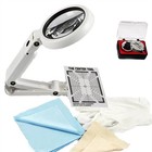 Trading Sports Cards Grading Kit Centering Tool With Led Magnifying Table Lamp