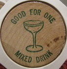 Vintage Cocktail Corner Conover  Wi Wooden Nickel - Token Wisconsin
