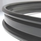 2 Pcs 24  Bass Drum Hoops Metal Black Coated With Slot For Inlay  2pcs pack 