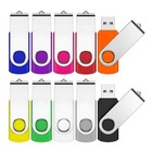 10 Pack Usb 2 0 Flash Drives Swivel Pen Drive Memory Stick Storage Thumb Drive