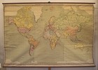 Old School Wall Map World Earth Amazing From Germany 113 13 16x78 5 16in   1925