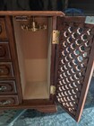 Vintage Wooden Jewelry Box Armoire Style Dresser With Music Box 5 Drawer Chest