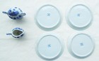 Lot Of 6 Blue Willow Childs Play Tea Set Pieces Vintage Japan Divided Dishes