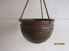Very Rare Antique Copper Hanging Basket With A Stunning Design 4  Diameter