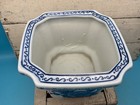 Vtg  Blue   White Chinese Porcelain Planter  6x6   