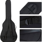 41    Acoustic Guitar Gig Bag Padded Soft Case Backpack Straps 680d Oxford Black