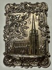 Superb Leonard   Wilson Pre-1850 Coin Silver Calling Card Case Capital Bldg 