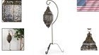 Moroccan Style Candle Lantern Holder  Black  41 25  Tall