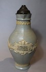 V   B Mettlach Relief Decorated 2 Liter Beer Stein Pitcher With Pewter Lid 1897