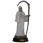 Santa Muerte 9  Inch Statue   Holy Death Grim Reaper   White   Blanco