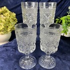 Anchor Hocking Wexford 6-5 8  Water Goblets  Wine Glasses Vtg Set Of 4