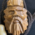 Ainu Carving Loop Tie Vintage Retro Men s Accessory  Used  Japan