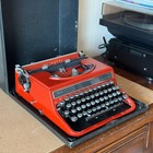 Rare Red Olivetti Studio 42 Typewriter     Original - Read Description 