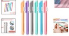 Elegant 6-pack Pastel Retractable Eraser Pens For Flawless Sketching   Drafting