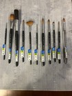  11 aqua Elite Princeton Watercolor Brushes Lot Of 11 Different Quality Brushes