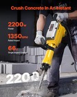 Demolition Jack Hammer Concrete Breaker 2200w Electric Hammer 2 Chisel Bit