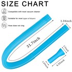 Dryer Vent Cleaner Kit With Flexible Vacuum Hose     Universal 30 Inches  Blue