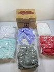 Lot Of 6  Alva Baby Girl Reusable Cloth Diapers   12 Inserts- New