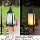 2pcs 14  With Solar Powered Hanging Lights Dancing Flame Vintage Lamps