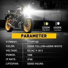 P15d t19 h6m Led Motorcycle Headlight Bulbs White Yellow High Low Beam Light