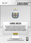 2026 Panini Instant Fifa World Cup  217 Lionel Messi Argentina Presale