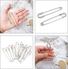 Honbay 12pcs Extra Large Safety Pins  4 Inch Heavy Duty Silver 