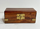 Vintage Brass   Leather Captains Spyglass Collapsible Telescope 4-6    In Wood Box