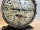 Vintage  early Bird  Animated Alarm Clock - Bird With Worm - Not Running