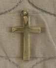 Gold   Silver Toned 1 25    Cross Pendant  Medal Read