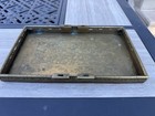 Vintage Brass Folding Tray Engraved Floral Design     China Marked